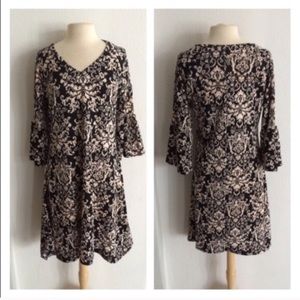 Damask print dress
